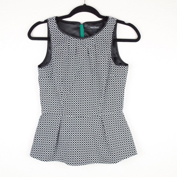 black and white peplum top